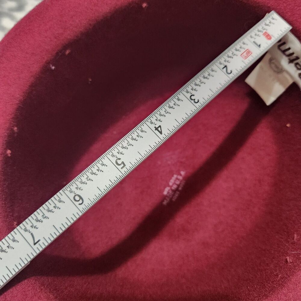 Betmar Hat Womens Burgundy Color 100% Wool - Picture 10 of 14